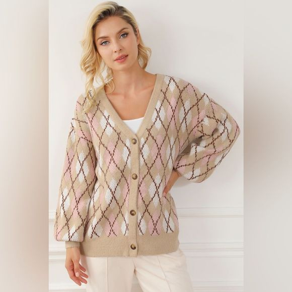 Leopard Button Up Dropped Shoulder Cardigan